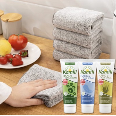 카밀 핸드크림 로션 + 핸드타올 수건 행주 주방 타올 세차타올 선물세트, 타월 단체 기념 행사 판촉 선물용 사은품 답례품 기프트세트