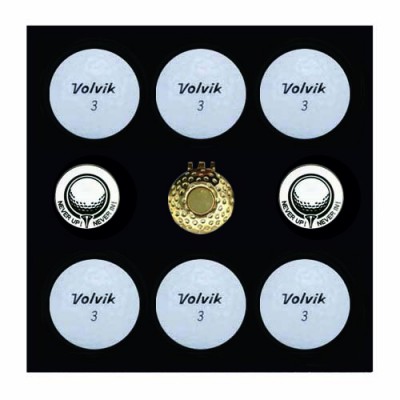 볼빅 화이트 6구 볼마커 2조 싸바리케이스세트