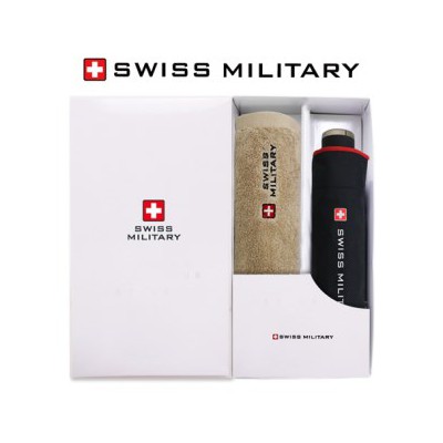 스위스밀리터리 3단수동 레드바이어스 + 180g면사타올 세트