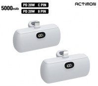 엑티몬LCD-PD20W일체형보조배터리5000mah C타입,8P