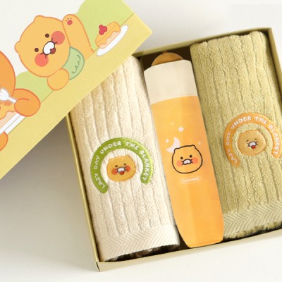 카카오 선물세트 카카오 수동우산+카카오 모달30수타올(2개)