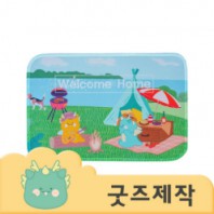 ZA035 [커스텀굿즈] 풀오버인쇄 웰빙 미끄럼 방지 발매트 욕실매트 60*40 (박스제작가능)