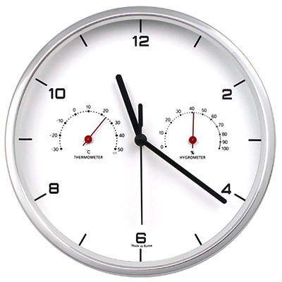 220 온습도크롬벽시계