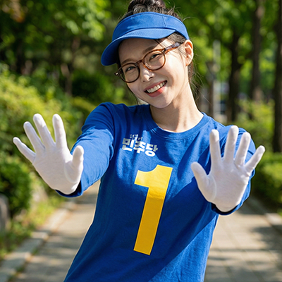 민주당 선거 라운드 긴팔 티셔츠 (인쇄포함)