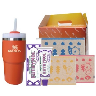 스탠리 퀜처 414ml 유시몰 화이트닝 106g 라인프렌즈 핸드선염타올세트 (3종)