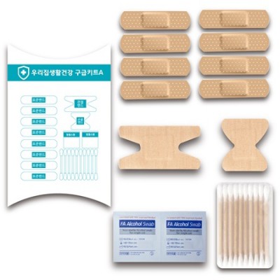 우리집생활건강 구급밴드세트 면봉 22pcs (보급형)