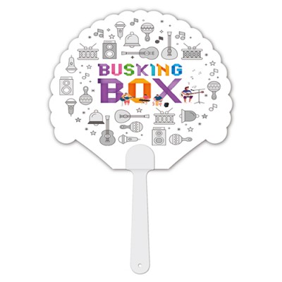 반달팬시 자루부채 - 공작모양