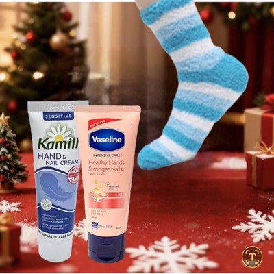 바세린or 카밀 핸드크림+수면양말 선물세트