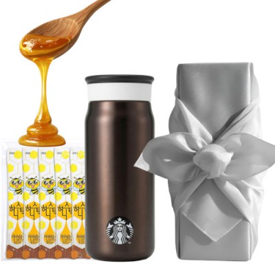 스타벅스 SS 팬시 하우스 텀블러 + 국내산 허니스틱 + 보자기포장 세트