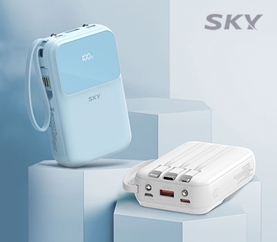 스카이 필 U10PD 빌트인 케이블 LED 고속 충전 보조배터리