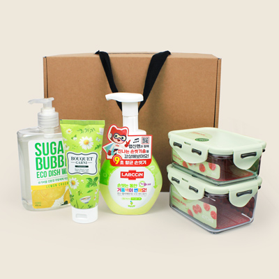 락앤락 비스프리 밀폐용기 2종 슈가버블 주방세제 5종세트