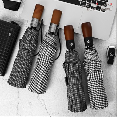 듀홈 심플우드체크3단우산