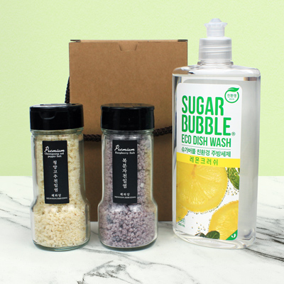 청양고추+복분자 천일염 슈가버블 주방세제 3종세트