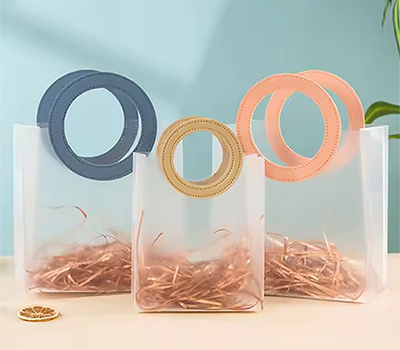 138_PVC반투명토트가죽손잡이쇼핑백