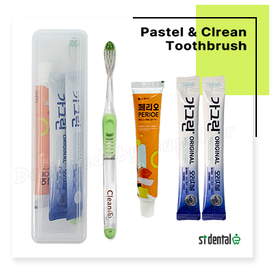 M케이스 파스텔클린미세모 페리오 가그린2p 칫솔치약세트