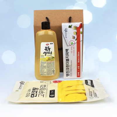 애경 주방세제 곡물설거지 500ml 더블지퍼백 주방3종세트