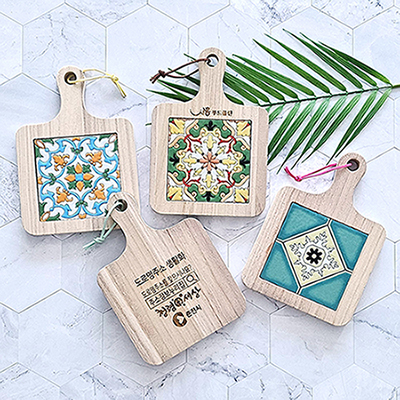 북유럽타일냄비받침