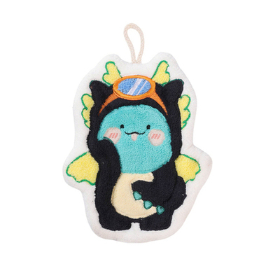 ZA555 [커스텀굿즈] 풀오버인쇄 깜직한 캐릭터 모양 제작 극세사 핸드타울 (박스제작가능)