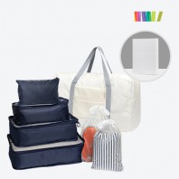 (여행용 6종파우치+파인 폴딩백) 세트