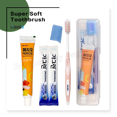 M케이스 니치 슈퍼소프트캡칫솔 페리오치약 가그린2p 슬림모 구강세트
