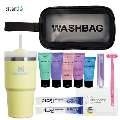 스탠리 퀜처591ml 빨대 텀블러 세트6호 세면백 LG미니스 혀클리너 가그린2p(쇼핑백포함)