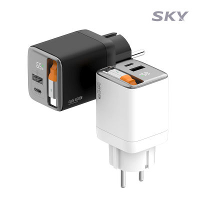 스카이 필 GaN 65W 접지  디스플레이 빌트인 케이블 초고속 충전기