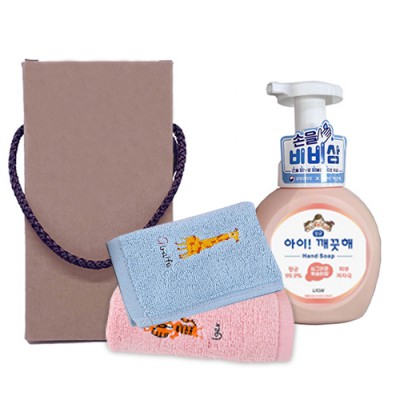 아이깨끗해 핸드워시+핸드타올 고리수건 세트 K2645