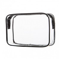 투명 PVC  블랙라인 파우치 M사이즈