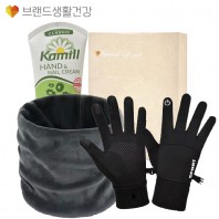 브생건 방한세트 101호(벨벳 넥워머+스마트 방한장갑+카밀 핸드크림100ml)