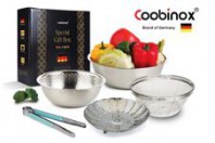 쿠비녹스 믹싱볼 쌀함박 채망 찜판 집게 5종세트