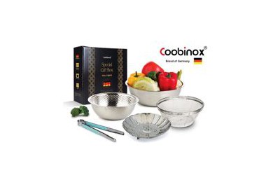 쿠비녹스 믹싱볼 쌀함박 채망 찜판 집게 5종세트