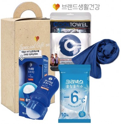 쿨아이스세트 브생건139호(멘소래담 쿨롤온로션+크리넥스쿨링물티슈+아이스쿨타올)