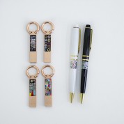 나빌레라 LED 자개스틱USB(8G~32G) 금장띠볼펜세트-한글문양