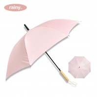 레이니 60 8k 파스텔 나무손잡이 우산 (분홍) *컬러인쇄가능