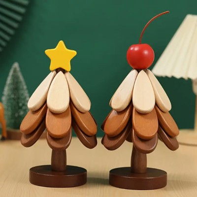535_목제 크리스마스 트리 코스터 1개