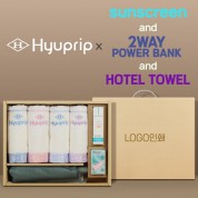 협립 3단 60 슈퍼 카라비너 완전자동우산 +협립눈꽃타월타월4P+선크림+배터리-세트