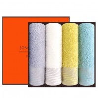 송월타월 샤보렌 물결 160g 4P 선물세트 답례품수건 답례수건