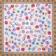 체크 테두리 스카프 60*60