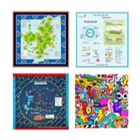 60cm 디지털본염 제작손수건 100%면