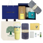 데일리 스탠리 플립스트로 591ml 포멜로4호 텀블러 핸드타올 에코백나무 치실치간세트