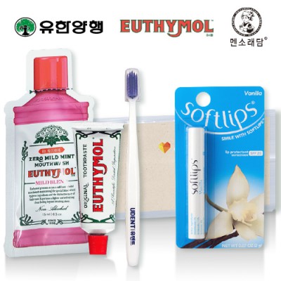 유시몰 유덴트세트 13호(치약20g+알칫솔1개+가글15ml+멘소래담소프트립밤)