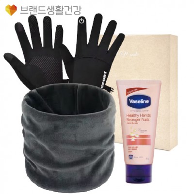 브생건 방한세트 99호(벨벳 넥워머+스마트 방한장갑+바세린 핸드크림)