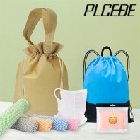 플씨드 사계절 5종 복주머니 파우치 B세트 (손잡이 스포츠 백팩+뱀부얀 쿨타올+메쉬 귀걸이 쿨마스크+라인 쿨토시)