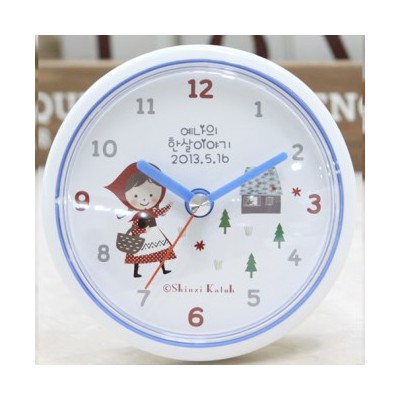 신지가토 캐릭터 블루 흡착방수시계