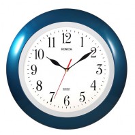 로니카 라운드 무소음벽시계 블루 R133B