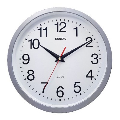 로니카 라인탭 무소음벽시계 실버 R901S