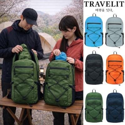 트래블잇 프리미엄 에어 폴딩백팩 PAB-02 초경량 등산가방-그린
