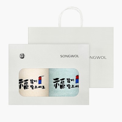 [송월타올] 새해복전등 2p 선물세트(쇼핑백)