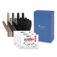 로페리아 미끄럼방지터치장갑1P,핫팩150g 3P세트