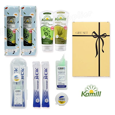 카밀핸드크림100mlx2p선물세트 리본7호 미니케이스 가그린 치실치간세트